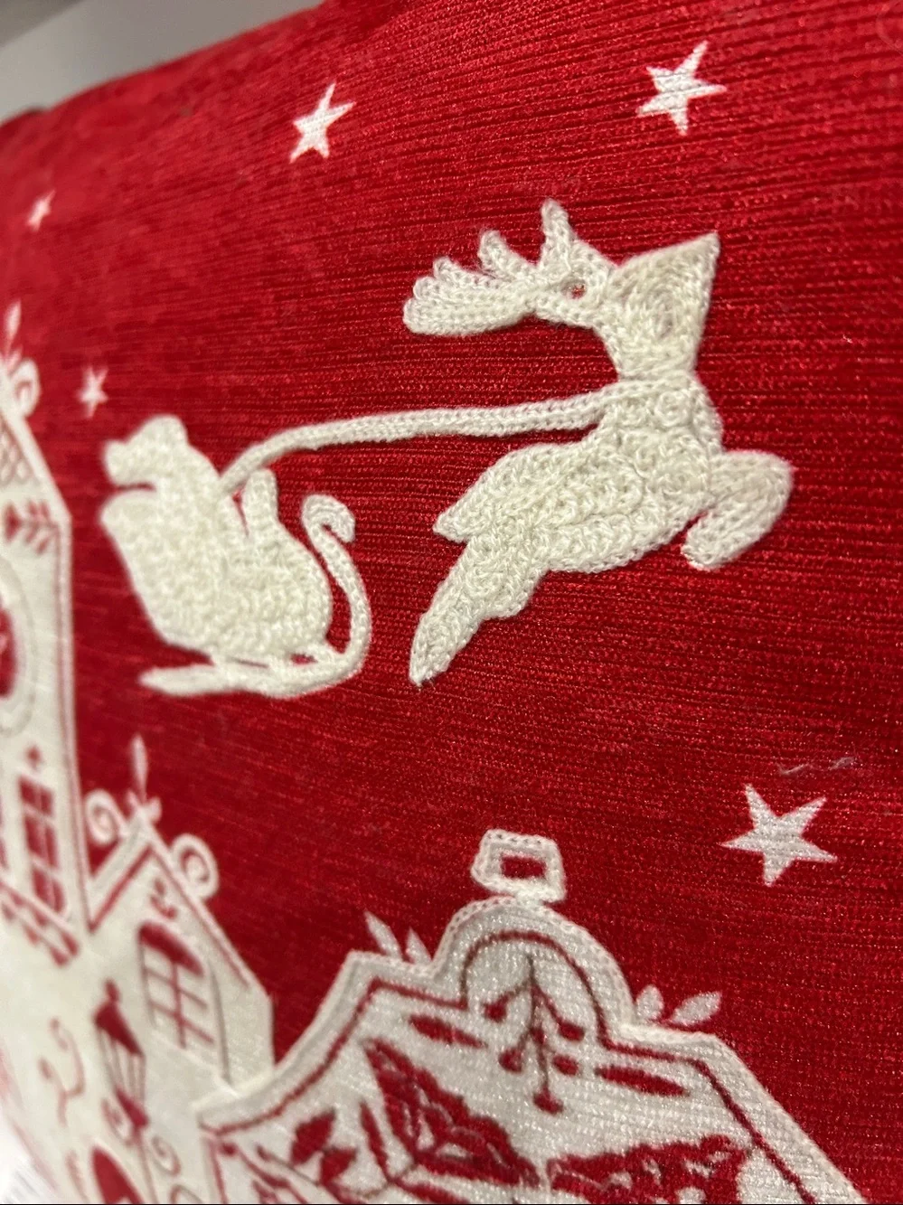 NWT St. Nicholas Square Christmas Village Throw Pillow